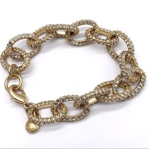 J. Crew Gold Pave Link Bracelet